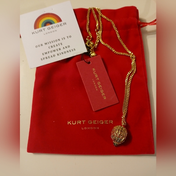 Kurt Geiger Jewelry - Kurt Geiger NWT Gold Raven Rainbow Necklace with Dustbag